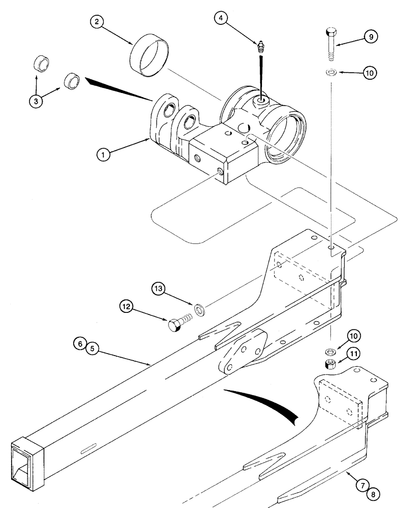Схема запчастей Case 460 - (9-50) - TRENCHER BOOMS AND MOUNTING (09) - CHASSIS/ATTACHMENTS