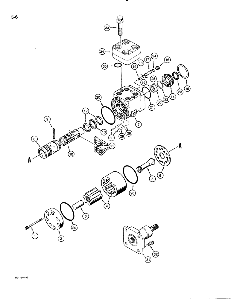 Схема запчастей Case 821 - (5-006) - STEERING CONTROL VALVE (05) - STEERING