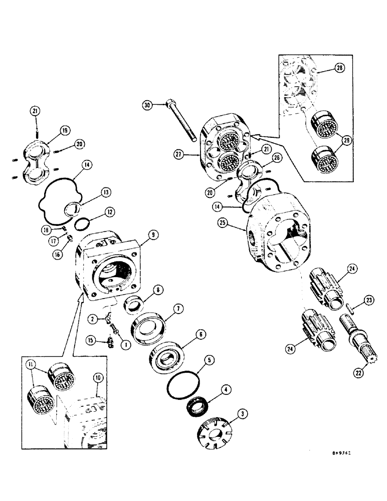Схема запчастей Case 1000 - (278) - 72397 HYDRAULIC PUMP (07) - HYDRAULIC SYSTEM