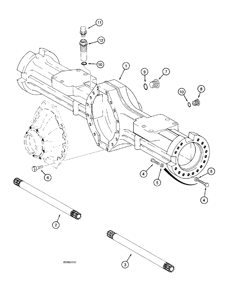 Схема запчастей Case 821B - (6-40) - FRONT AXLE HOUSING (06) - POWER TRAIN