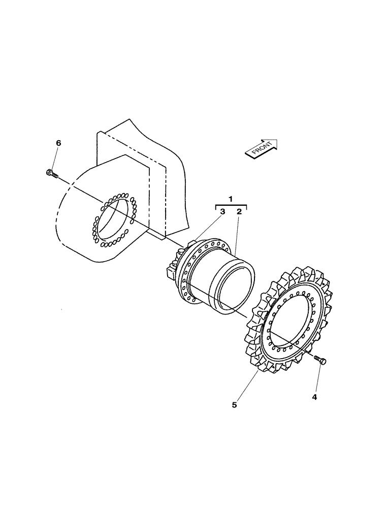 Схема запчастей Case CX350 - (06-003-00[02]) - TRAVEL MOTOR AND REDUCTION GEAR (06) - POWER TRAIN