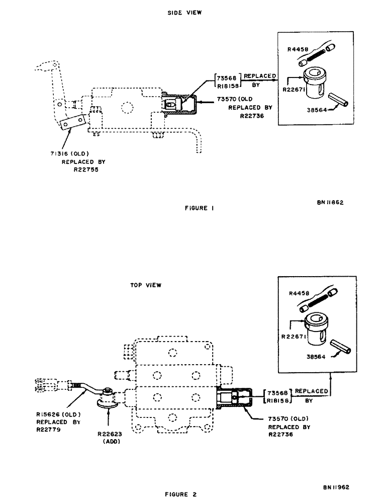 Схема запчастей Case 1000C - (001D) - SIDE VIEW, TOP VIEW (07) - HYDRAULIC SYSTEM