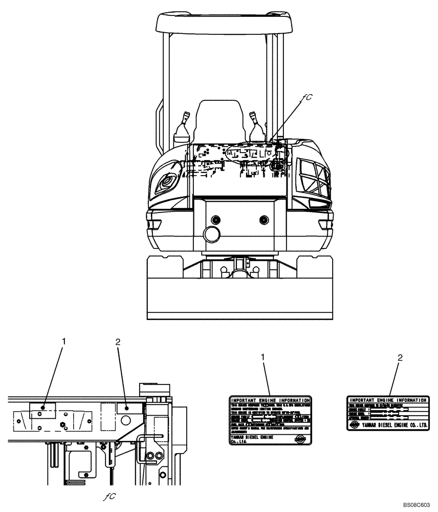 Схема запчастей Case CX27B PV13 - (06-003[00]) - NAME PLATE INSTALLATION (PW22T00123F1) NAME-PLATE