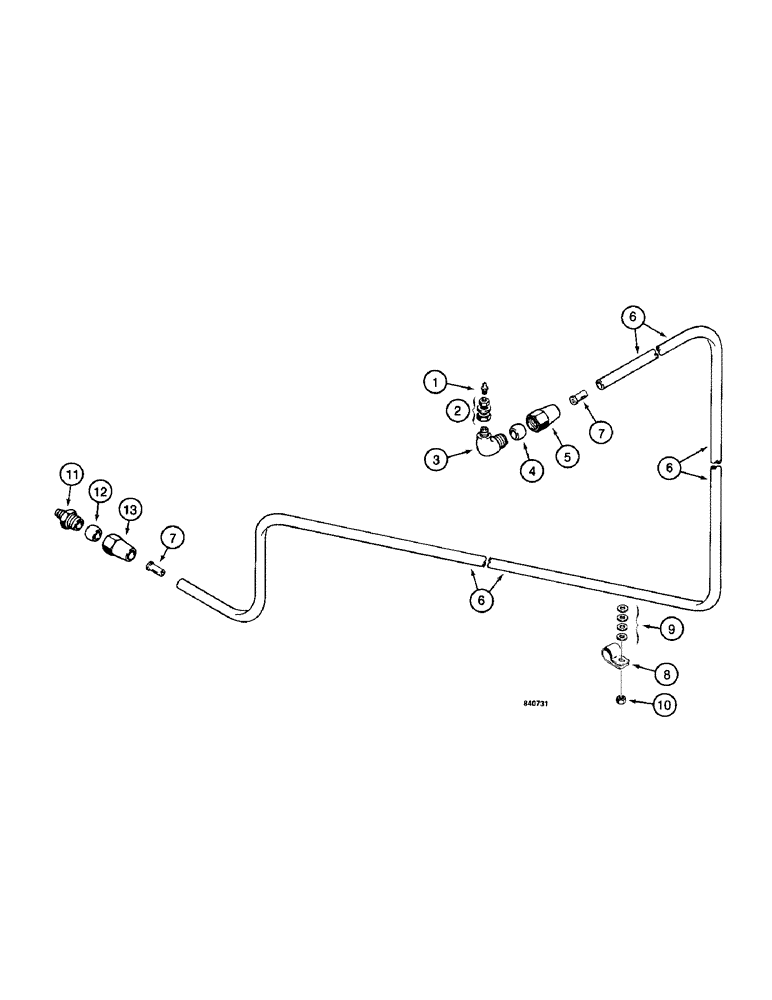 Схема запчастей Case 1187 - (296) - TURNTABLE BEARING LUBRICATION LINE (04) - UNDERCARRIAGE