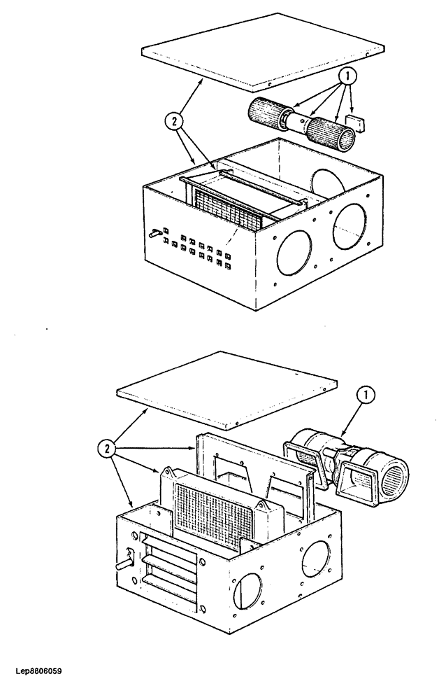 Схема запчастей Case 688 - (4-36) - CAB HEATER, SCHNEEBELI-CHABAUD IF USED, P.I.N. FROM 74123 TO (04) - ELECTRICAL SYSTEMS