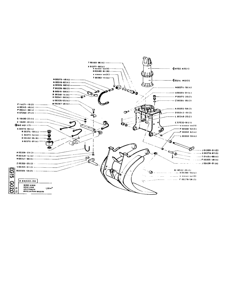 Схема запчастей Case GCK120 - (260) - WOOD GRAB 
