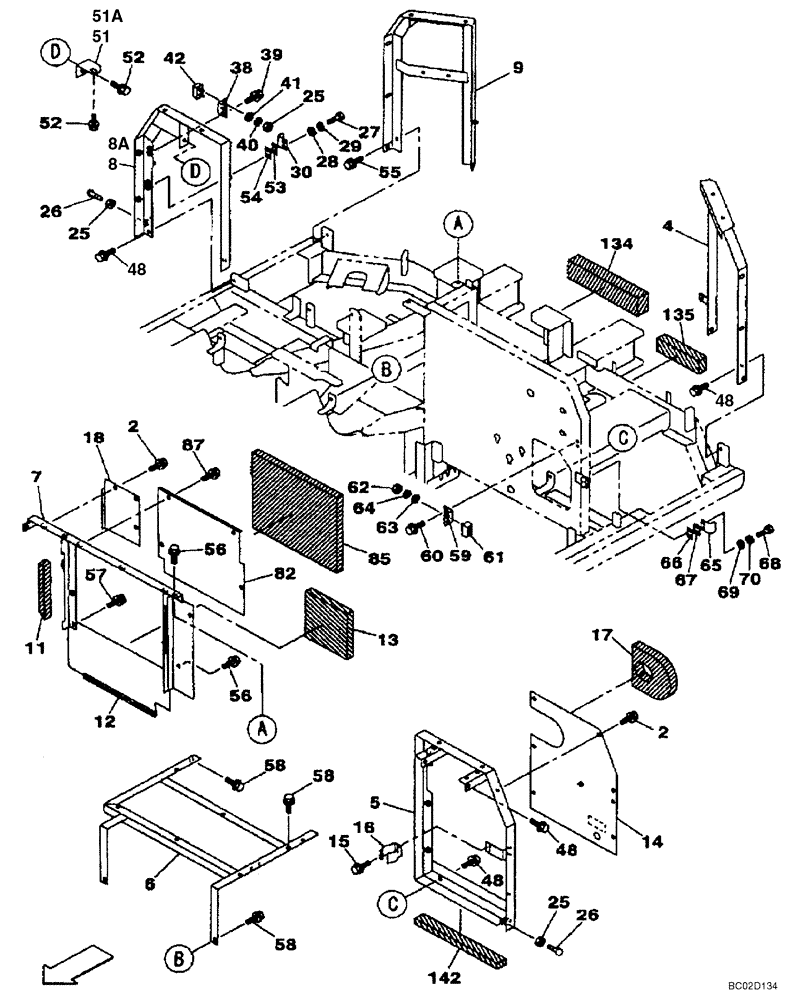 Схема запчастей Case CX130 - (09-06) - FRAMES, COVERS - INSULATION (09) - CHASSIS