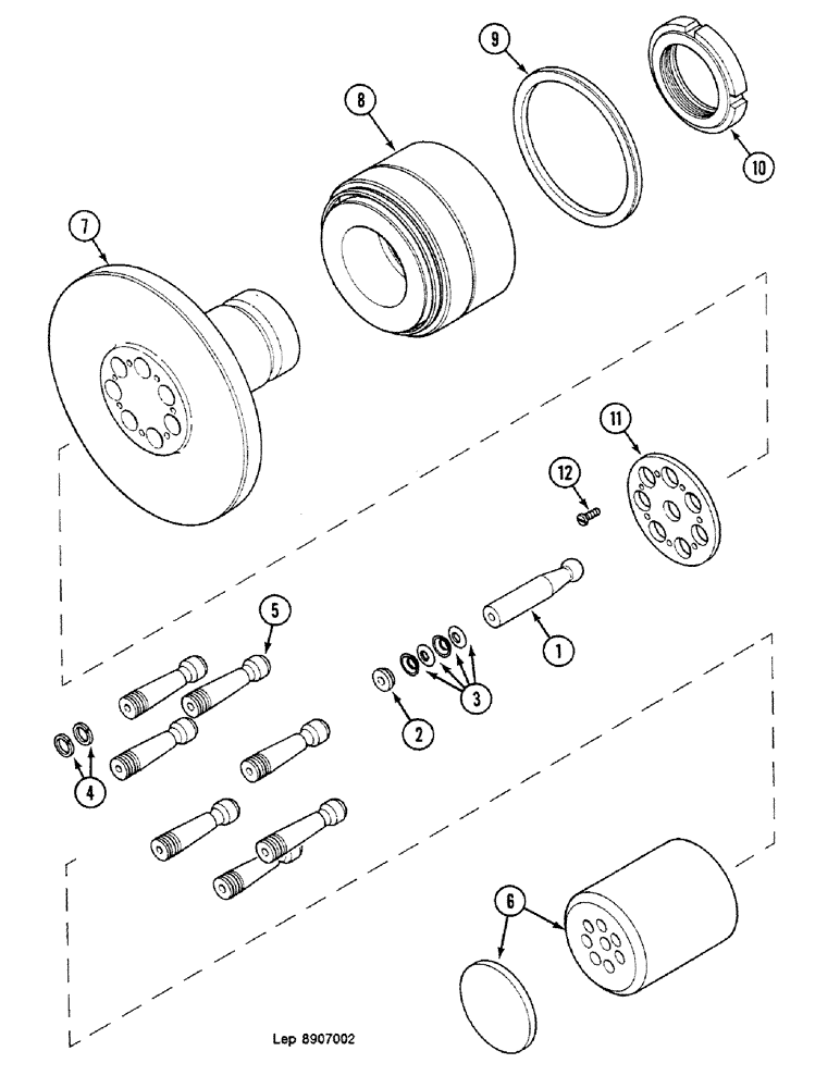 Схема запчастей Case 688C - (8B-42) - ROTARY GROUP, (10746-) (07) - HYDRAULIC SYSTEM