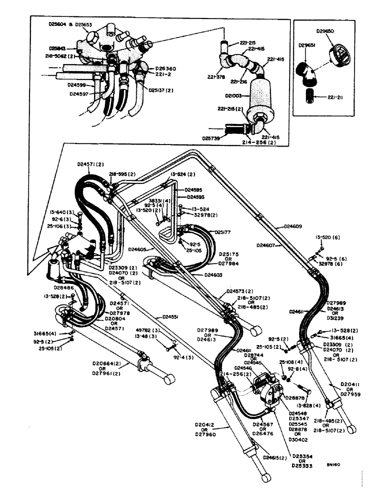 Схема запчастей Case 31 - (010) - LOADER HYDRAULICS 