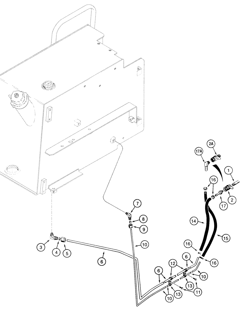Схема запчастей Case 855E - (3-06) - FUEL LINES (03) - FUEL SYSTEM