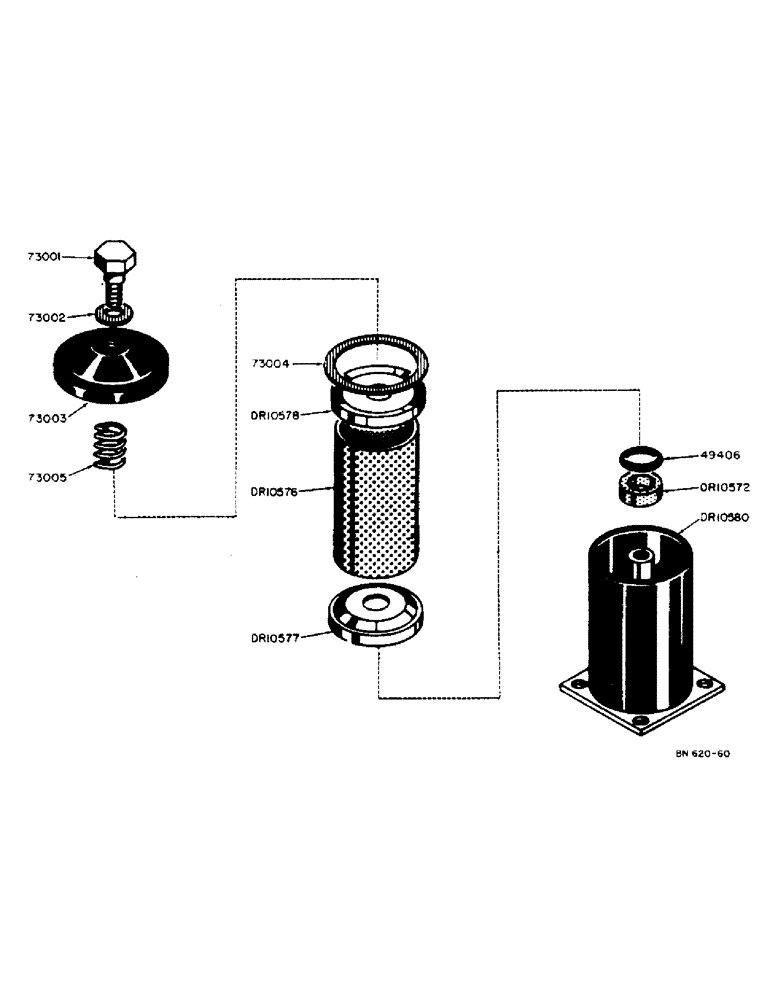 Схема запчастей Case UTILITY - (24) - DR10581 HYDRAULIC OIL FILTER, FRONT MOUNTED 
