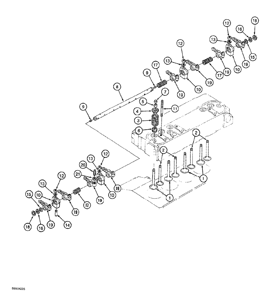 Схема запчастей Case MAXI-SNEAKER - (02-026) - VALVE MECHANISM AND ROCKER ARM, KUBOTA V1505-B ENGINE, KUBOTA V1505-B ENGINE (02) - ENGINE