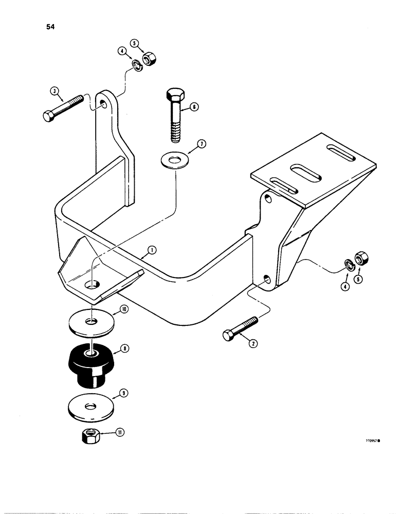 Схема запчастей Case W24C - (054) - ENGINE MOUNTS (02) - ENGINE