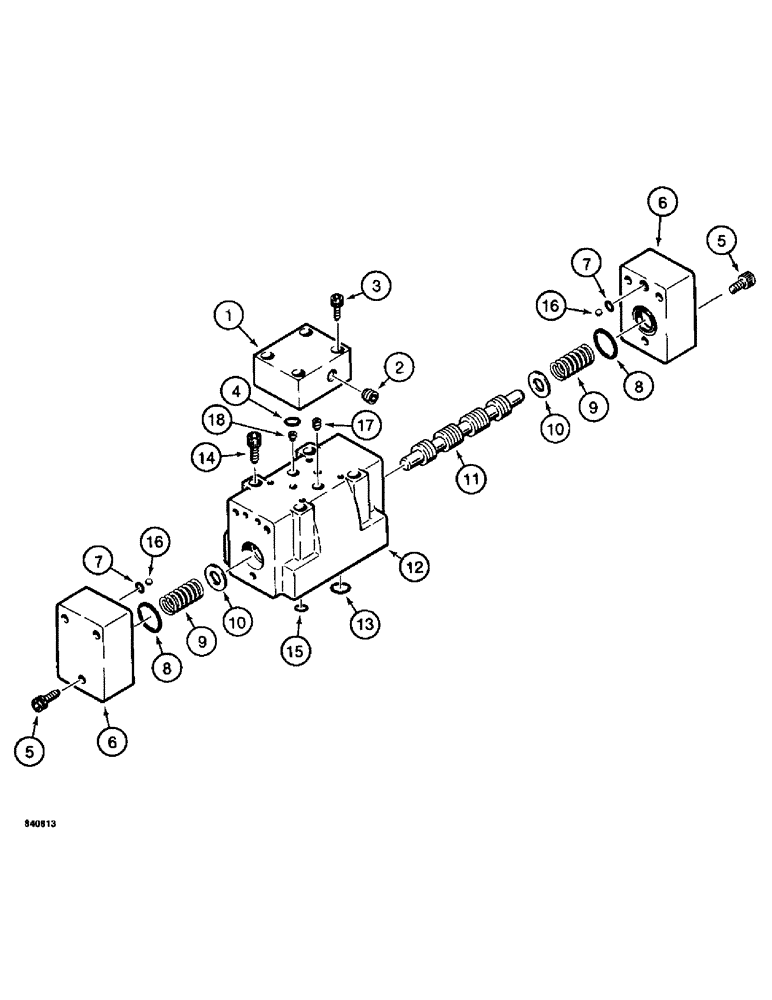 Схема запчастей Case 1187 - (252) - DIRECTIONAL VALVE, USED WITH ROTARY CUTTER (07) - HYDRAULIC SYSTEM