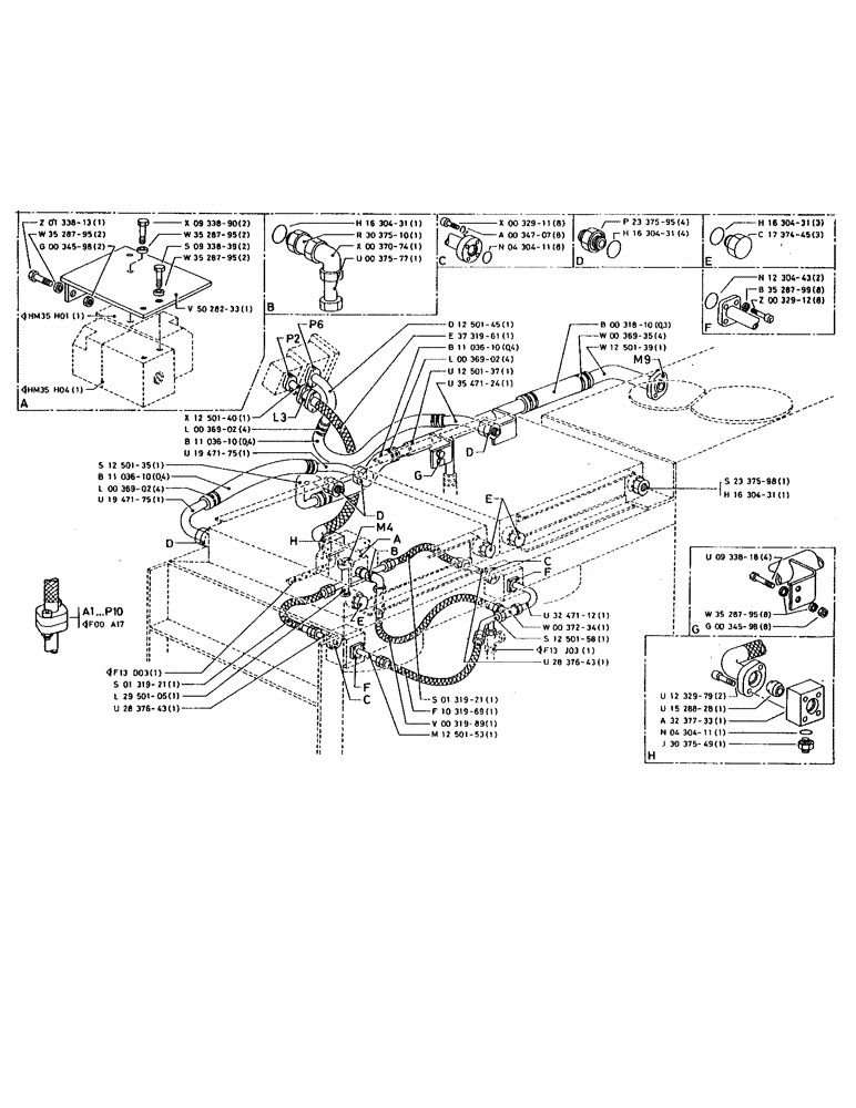 Схема запчастей Case 220 - (B-050) - COOLER CIRCUIT (07) - HYDRAULIC SYSTEM