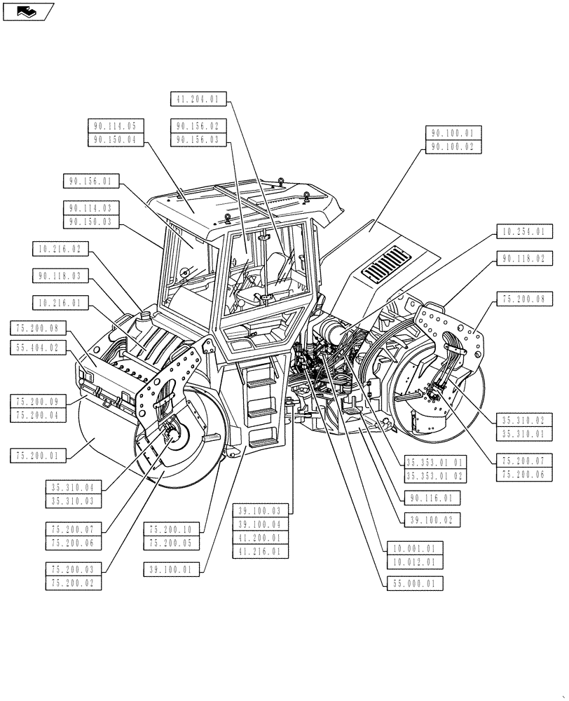 Схема запчастей Case DV207 - (00.000.10) - PICTORIAL INDEX (00) - GENERAL & PICTORIAL INDEX