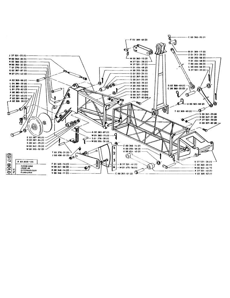 Схема запчастей Case GCK120 - (263) - CRANE JIB 