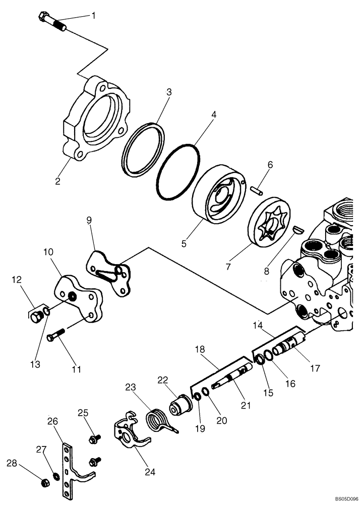 Схема запчастей Case 465 - (06-16) - TANDEM PUMP (SPLIT PUMP CONFIGURATION) (06) - POWER TRAIN