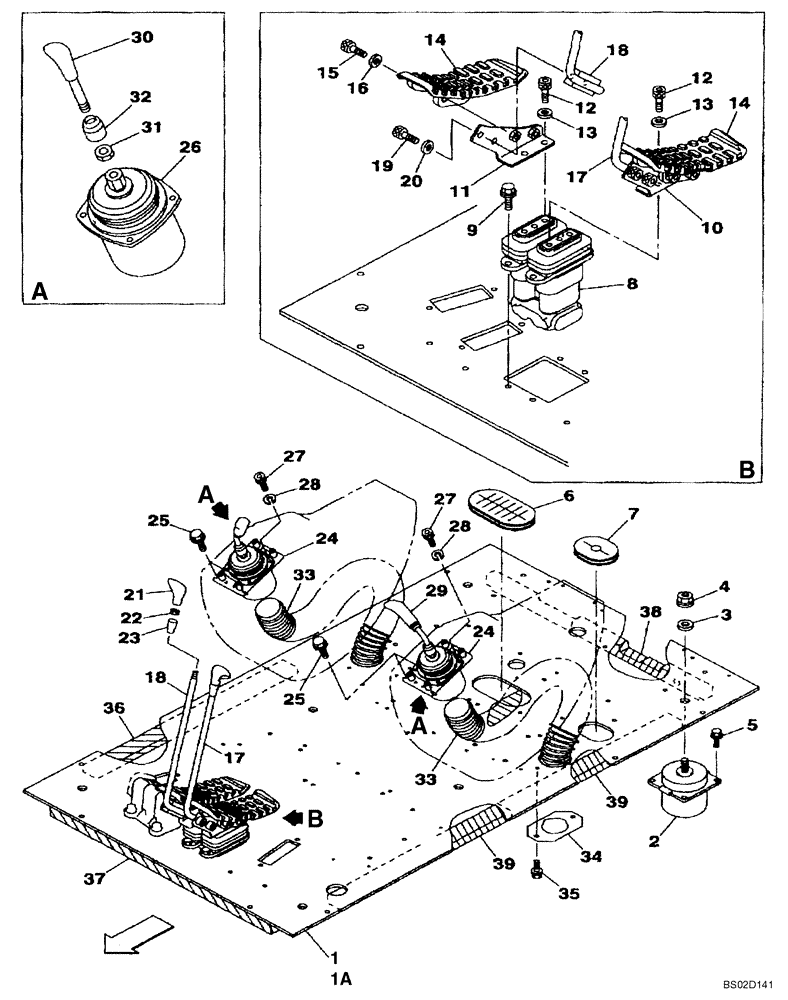 Схема запчастей Case CX130 - (09-11) - CONTROLS - OPERATORS COMPARTMENT (09) - CHASSIS