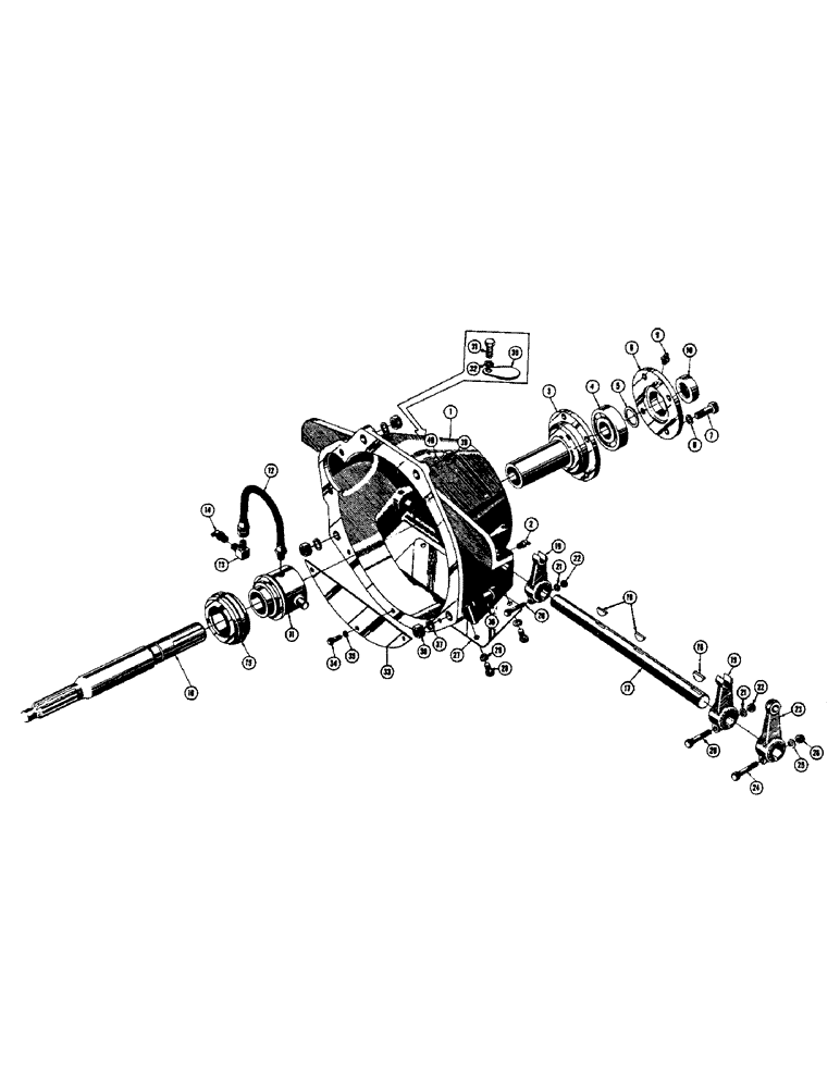 Схема запчастей Case 420 - (044) - CLUTCH HOUSING (03) - TRANSMISSION