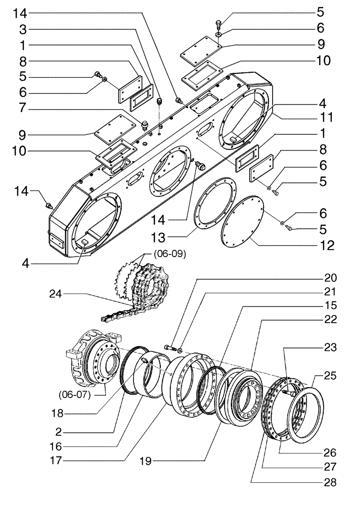 Схема запчастей Case 865B - (06-12[02]) - REAR AXLE, TANDEM (06) - POWER TRAIN