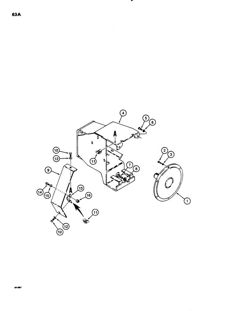 Схема запчастей Case P60 - (063A) - PROPULSION PUMP MOUNTING PLATE AND ADAPTER SHAFT, DEUTZ DIESEL ENGINE SERIAL NO. 1232821 AND AFTER (29) - HYDROSTATIC DRIVE