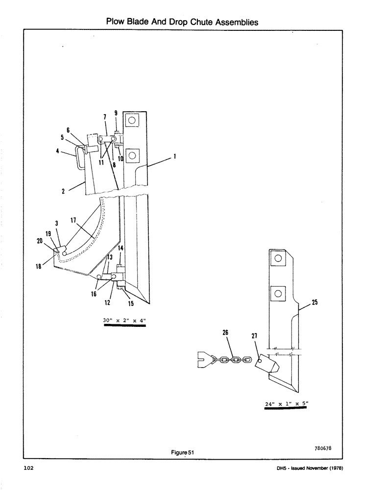 Схема запчастей Case DH5 - (102) - PLOW BLADE AND DROP CHUTE ASSEMBLIES (89) - TOOLS