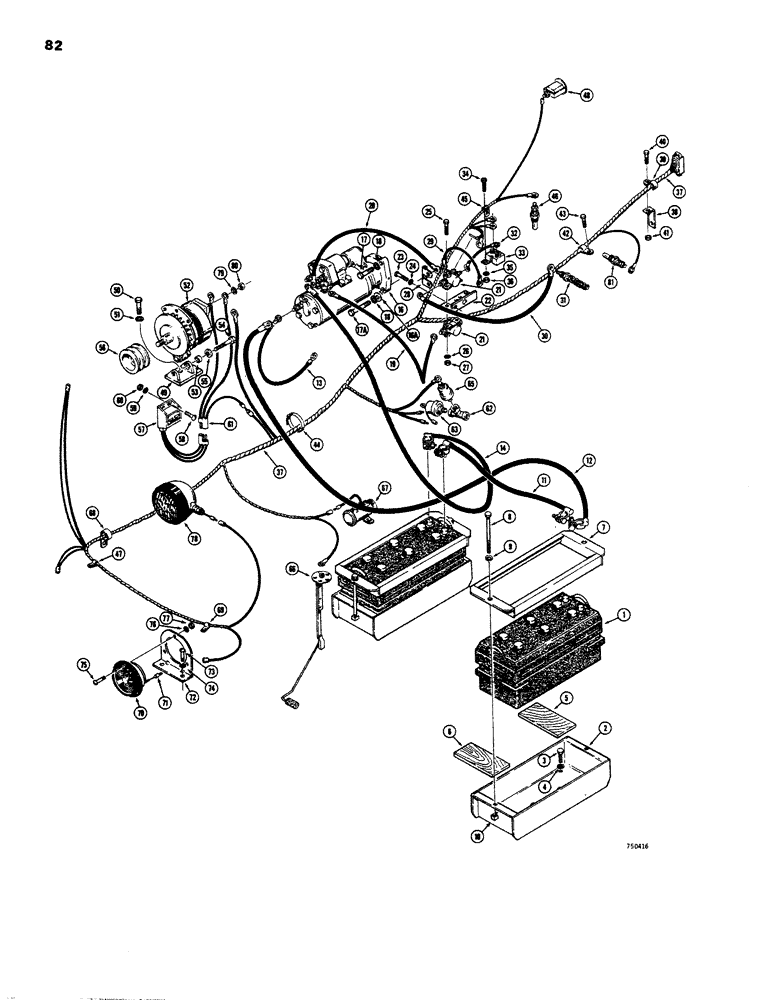 Схема запчастей Case W26B - (082) - ELECTRICAL SYSTEM (REAR HARNESS) (04) - ELECTRICAL SYSTEMS