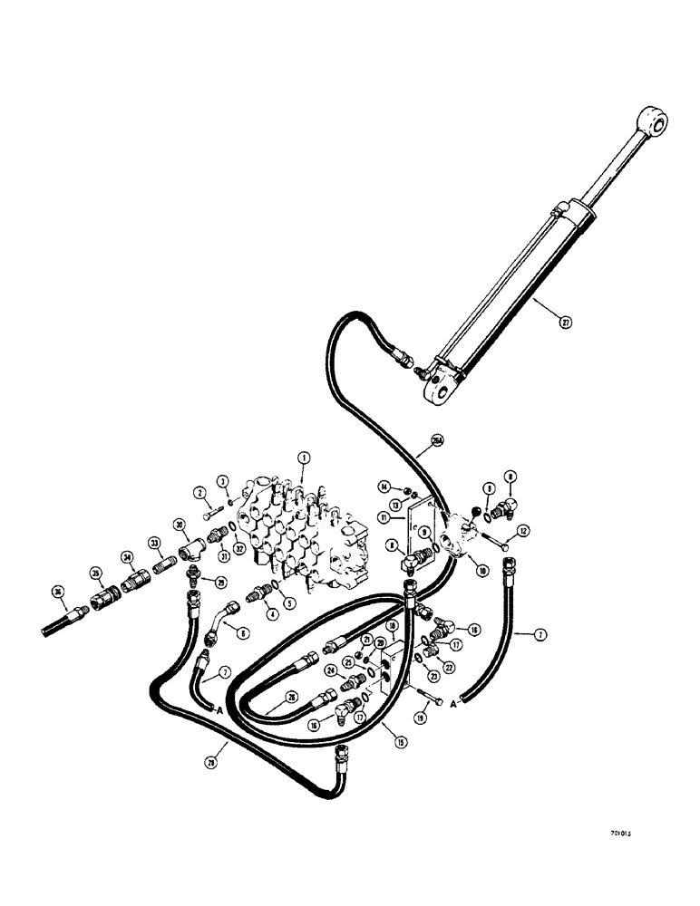 Схема запчастей Case 33S - (150) - BOOM LOCKOUT HYDRAULICS 