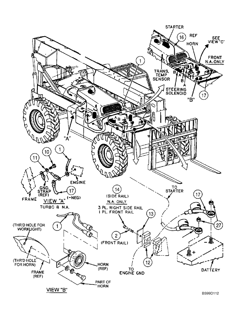 Схема запчастей Case 686G - (4-04) - *BATTERY CABLES AND HARNESS (04) - ELECTRICAL SYSTEMS