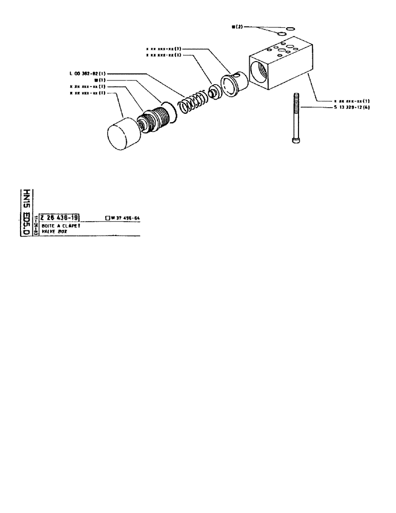 Схема запчастей Case 90BCL - (296) - VALVE BOX (07) - HYDRAULIC SYSTEM