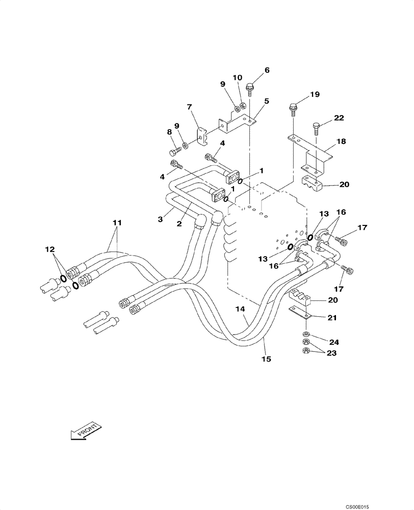 Схема запчастей Case CX130 - (08-027) - HYDRAULICS - ARM AND BUCKET (08) - HYDRAULICS