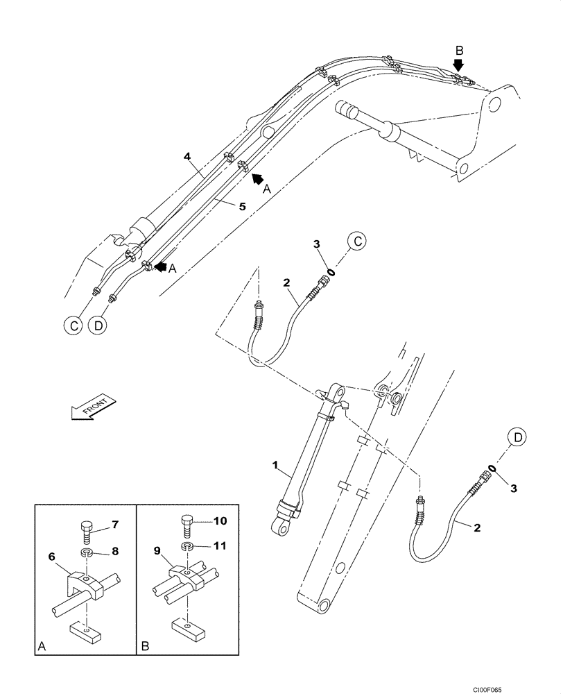 Схема запчастей Case CX130 - (08-031) - HYDRAULICS - BUCKET (08) - HYDRAULICS