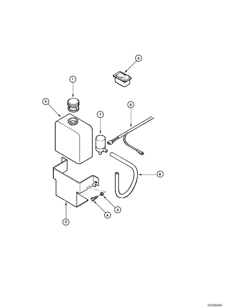 Схема запчастей Case 865 - (09.52[00]) - RESERVOIR - ASSEMBLY - OPTIONAL (09) - CHASSIS