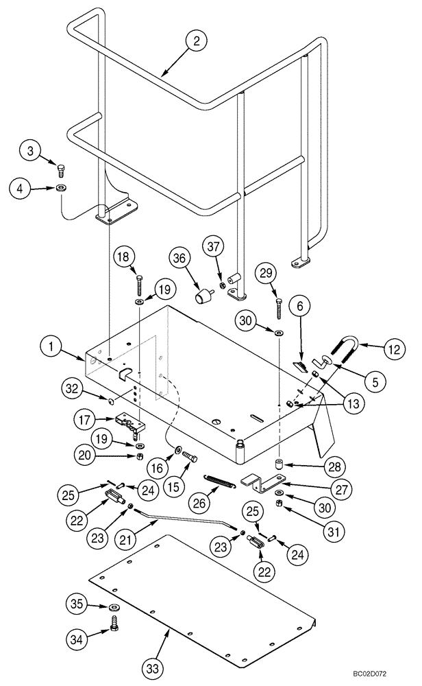 Схема запчастей Case 921C - (09-21B) - FENDERS, REAR - STEPS (09) - CHASSIS
