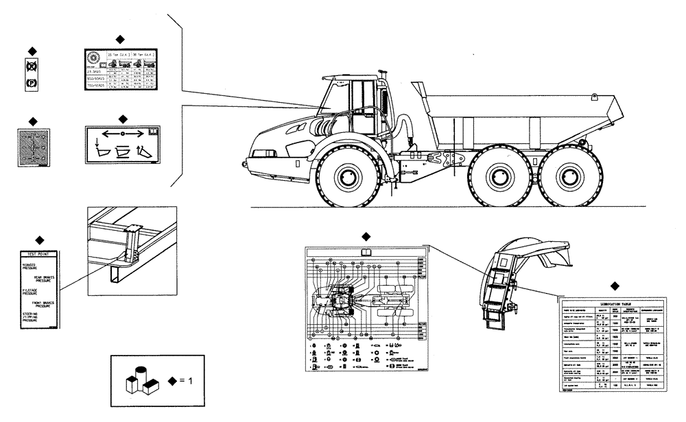 Схема запчастей Case 327B - (98A02000873[001]) - DECAL KIT, BLACK LABEL ( U.S.A) (87566242) (13) - Electrical System / Decals