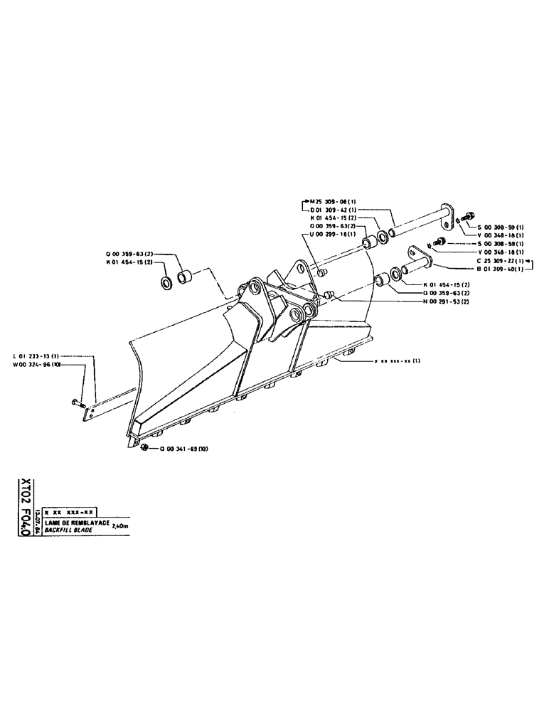 Схема запчастей Case 160CK - (342) - BACKFILL BLADE (18) - ATTACHMENT ACCESSORIES