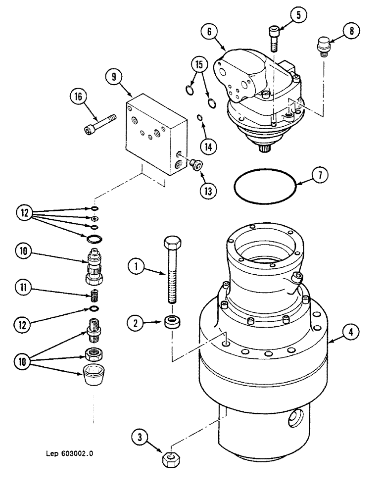 Схема запчастей Case 688C - (6-10) - SWING MOTOR-DRIVE REDUCTION GEAR, (11129, 11131-) (03) - TRANSMISSION