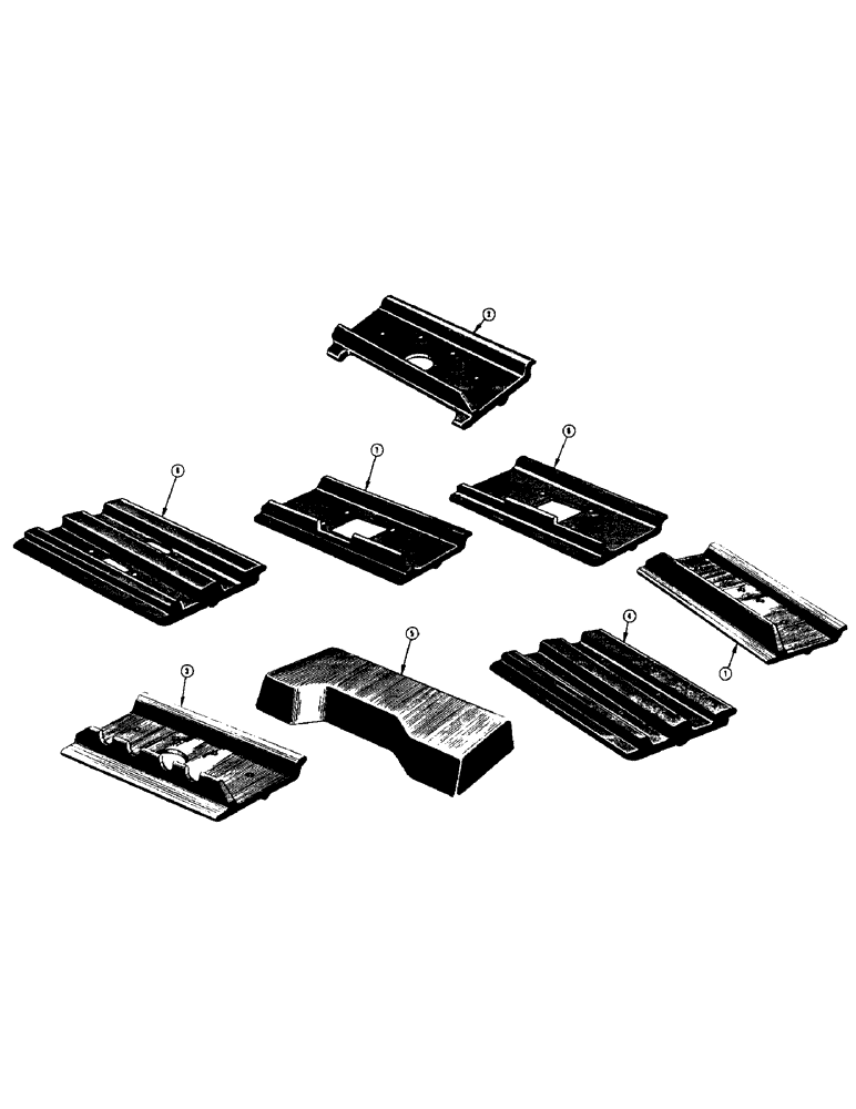 Схема запчастей Case 420 - (072) - TRACK SHOES (STANDARD AND OPTIONAL) (04) - UNDERCARRIAGE