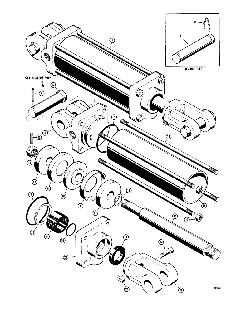 Схема запчастей Case 530 - (66) - D34438 LOG CLAMP CYLINDER (35) - HYDRAULIC SYSTEMS