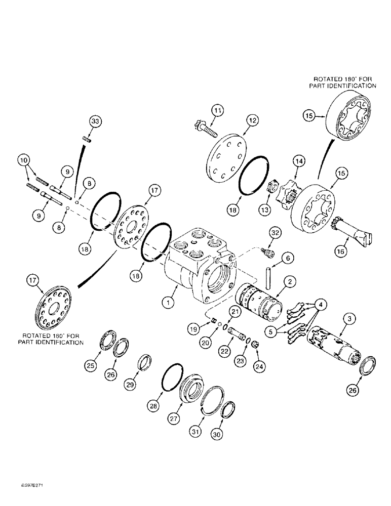 Схема запчастей Case 580L - (5-010) - STEERING CONTROL VALVE (05) - STEERING