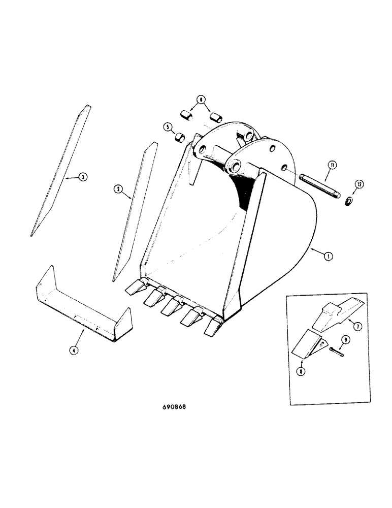 Схема запчастей Case 35 - (116) - TRENCHING BUCKETS (HEAVY-DUTY) 