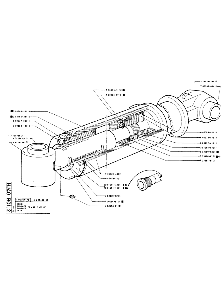 Схема запчастей Case TC45 - (180) - CYLINDER 