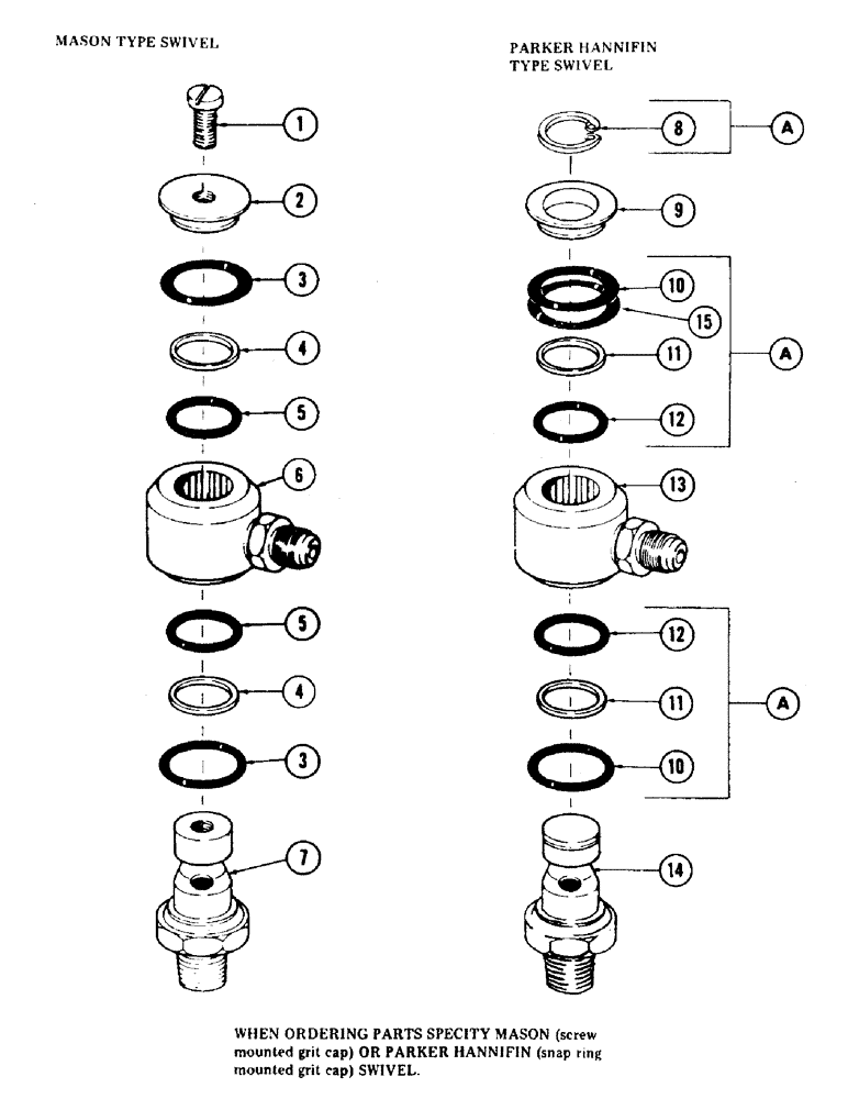 Схема запчастей Case 35 - (094) - INNER SWIVEL, (USED WITH TRACK BRAKE) (14) - MAIN GEARBOX & DRIVE