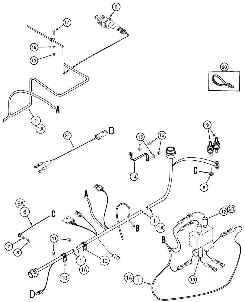 Схема запчастей Case 821C - (04-15) - HARNESS, REAR CHASSIS (04) - ELECTRICAL SYSTEMS