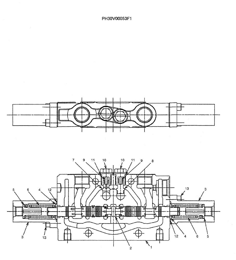 Схема запчастей Case CX50B - (07-012) - VALVE ASSY, CONTROL (BUCKET) (PH30V00053F1) ELECTRICAL AND HYDRAULIC COMPONENTS