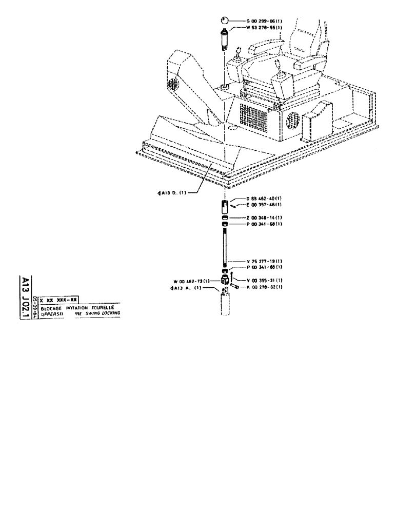 Схема запчастей Case 90BCL - (067) - UPPERSTRUTURE SWING LOCKING (05) - UPPERSTRUCTURE CHASSIS