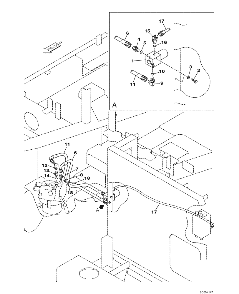 Схема запчастей Case CX130 - (08-033) - HYDRAULICS - FREE SWING (08) - HYDRAULICS
