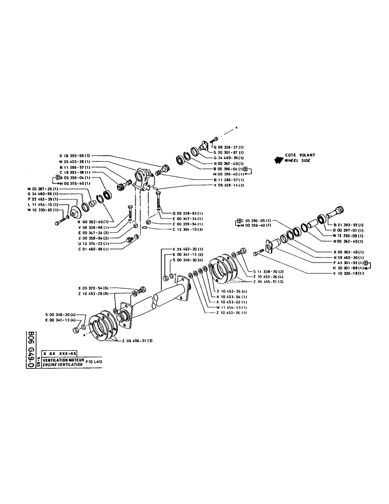 Схема запчастей Case 160CKS - (069) - ENGINE VENTILATION (01) - ENGINE