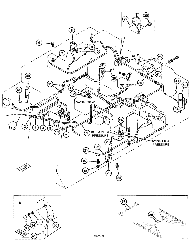 Схема запчастей Case 9040B - (4-12) - MAIN WIRING HARNESS AND CONNECTIONS, P.I.N. DAC04#2001 AND AFTER (04) - ELECTRICAL SYSTEMS
